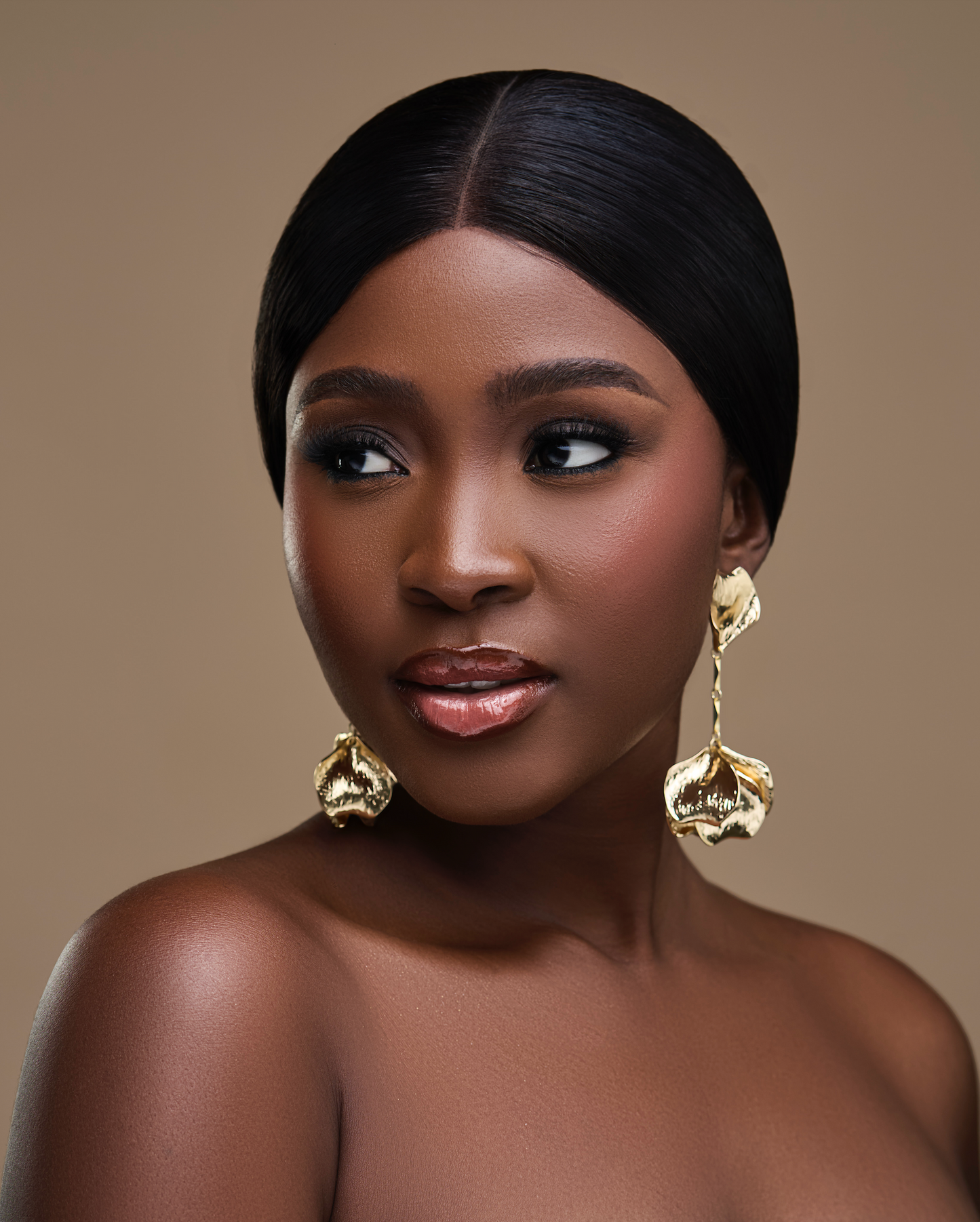 Model wearing House of Adin Gabriella Earrings