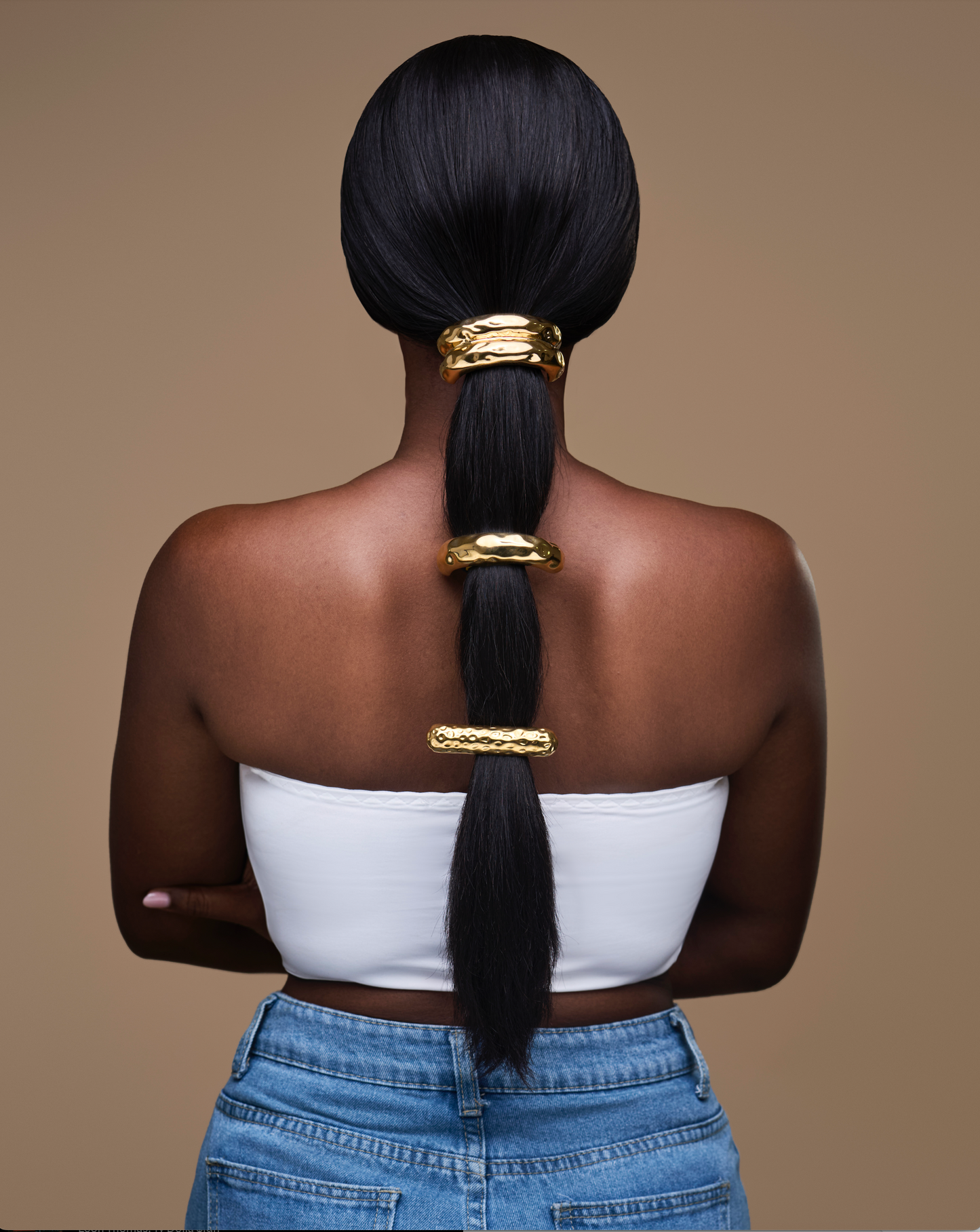 Model wearing House of Adin hair jewellery